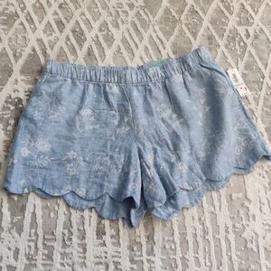 Old Navy Floral Women's Shorts - Chambray Blue